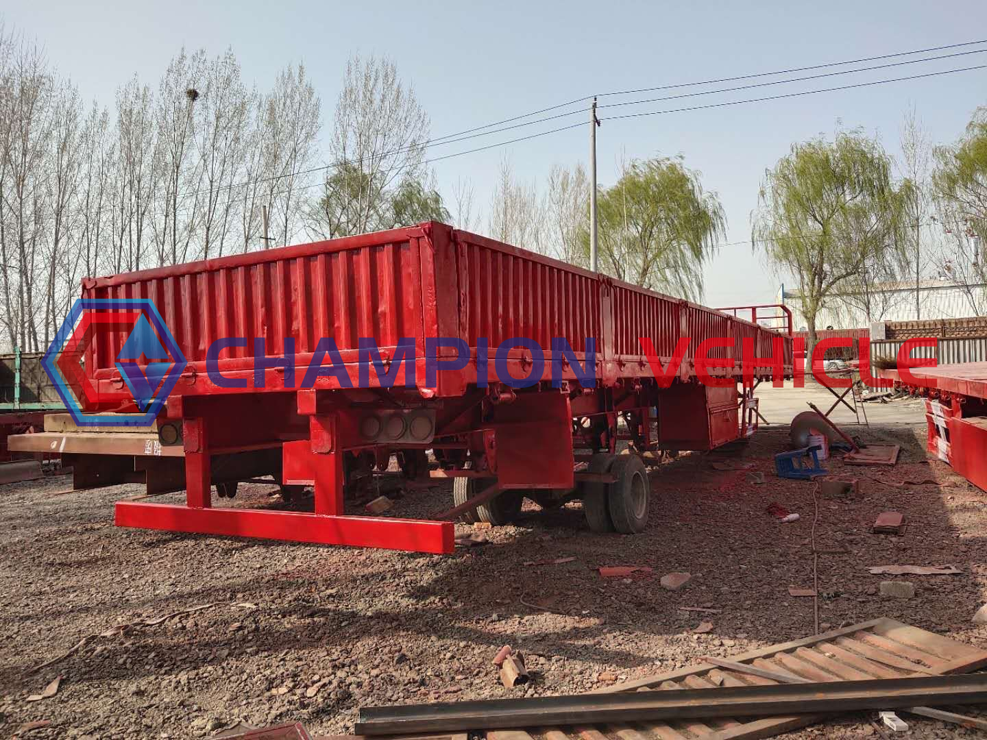 Used Cargo Semi Trailer With 3 Axles